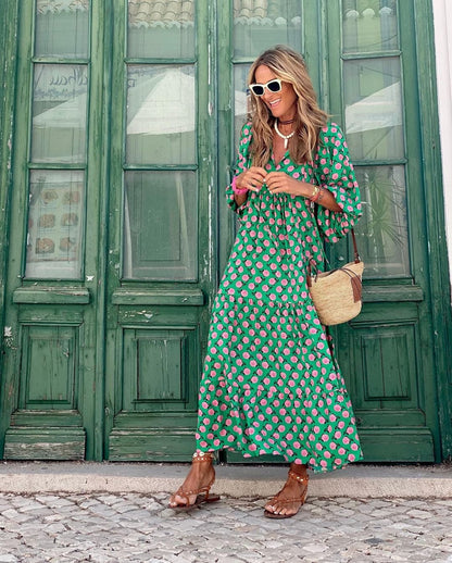 Ameliana | Women's Polka Dot Effortless Dress Side