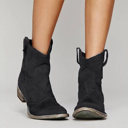 Anabella | Women's Vintage Western Pointed Toe Ankle Boots Detail