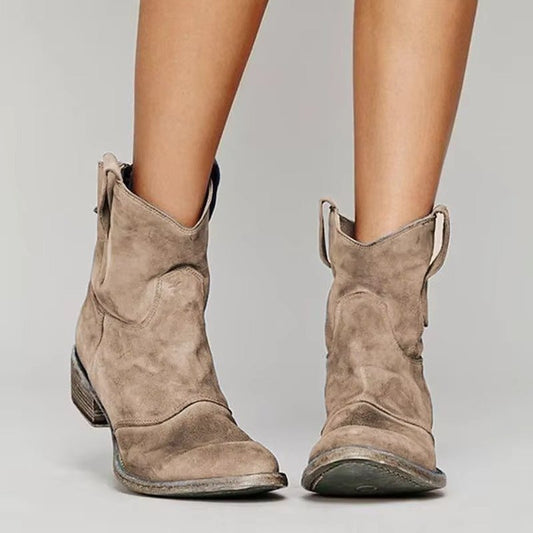Anabella | Women's Vintage Western Pointed Toe Ankle Boots Front