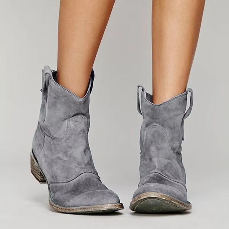Anabella | Women's Vintage Western Pointed Toe Ankle Boots Side
