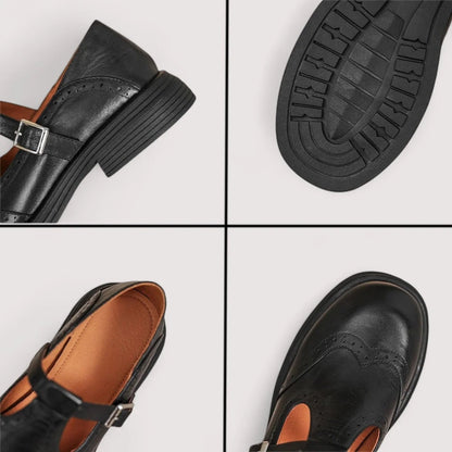 Arabella | Women's T-Bar Orthopedic Mary Jane Shoes Close Up