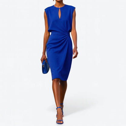 Arabesque | Women's Keyhole Elegant Mini Dress Close Up