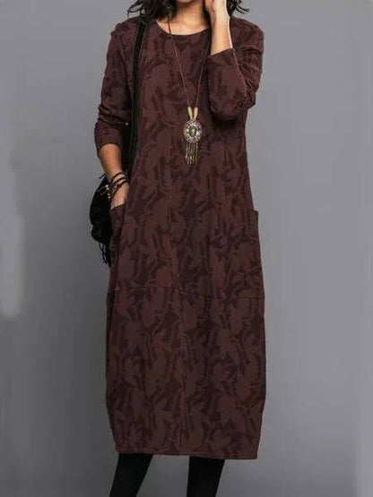 Araminta | Women's Textured Pocket Maxi Dresses Angle