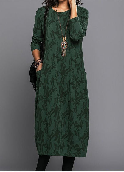 Araminta | Women's Textured Pocket Maxi Dresses Front