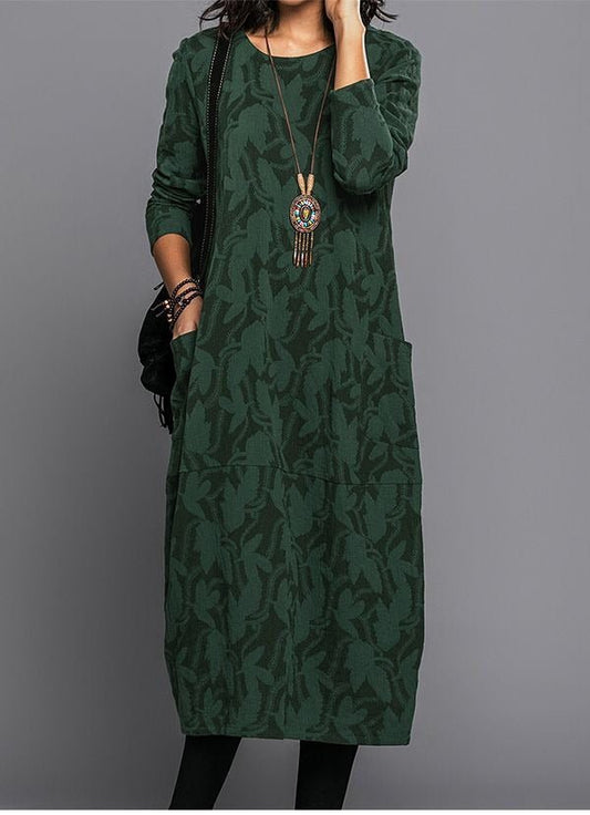 Araminta | Women's Textured Pocket Maxi Dresses Front