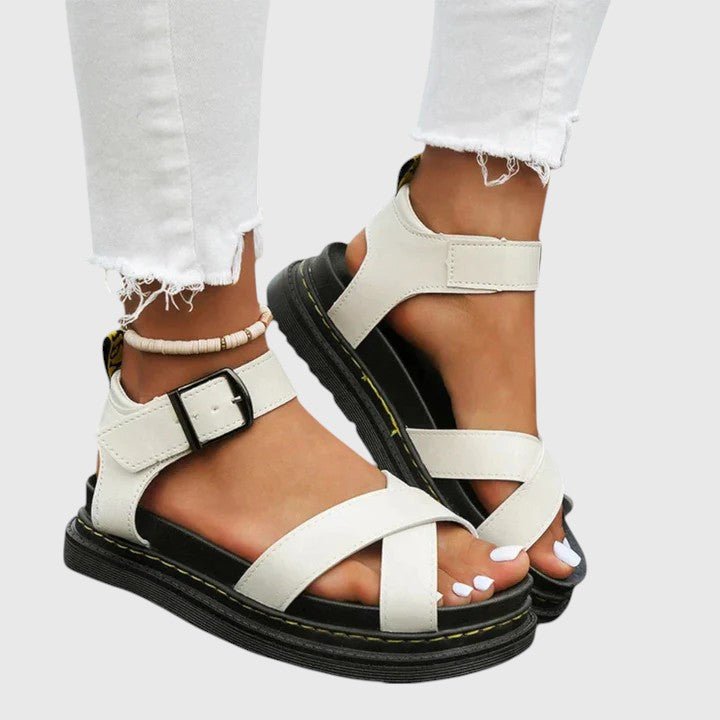 Arvelle | Women's Orthopedic Adjustable Buckle Platform Sandals Detail