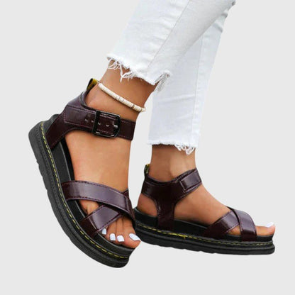 Arvelle | Women's Orthopedic Adjustable Buckle Platform Sandals Hero