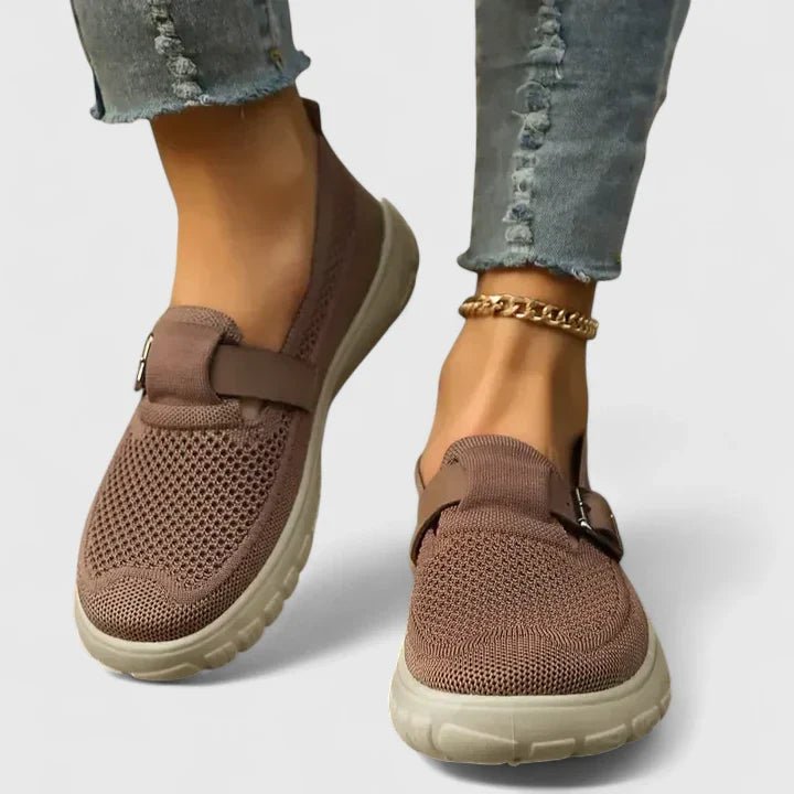 Arvelle | Women's Orthopedic Loafers Buckle Strap Detail