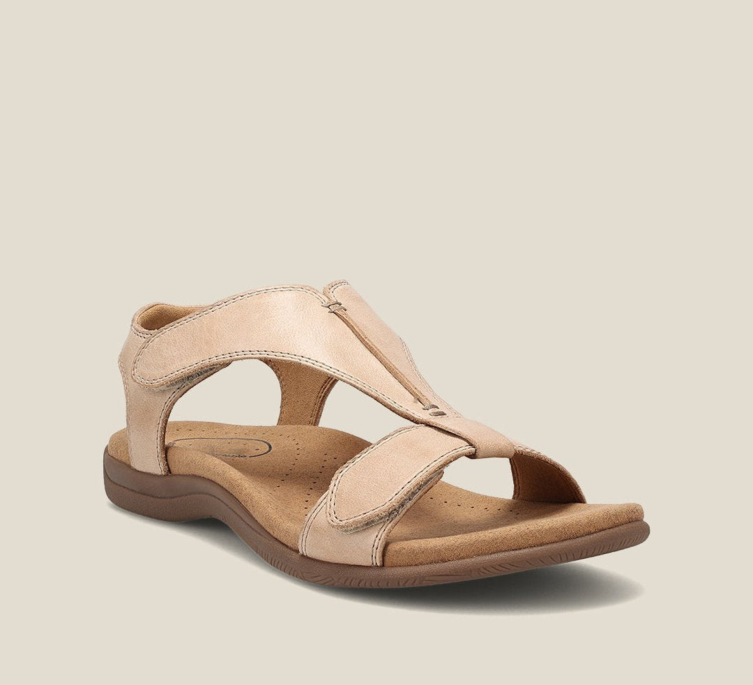Aurelia | Women's T-Strap Orthopedic Arch Support Sandals Close Up
