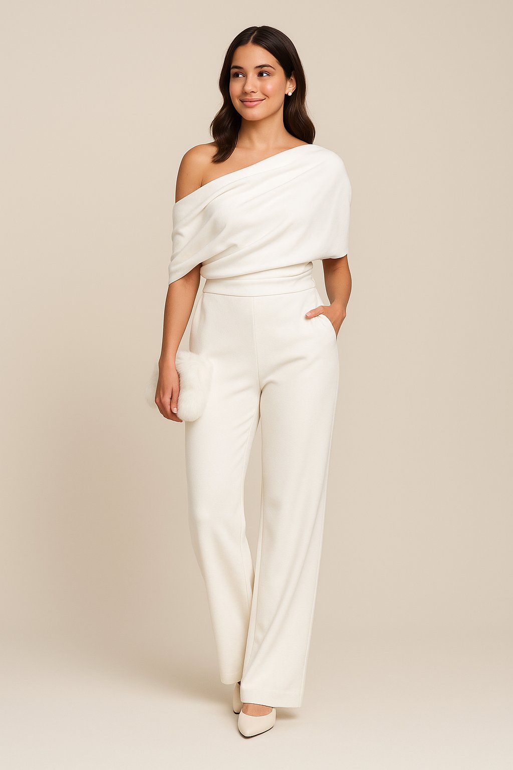 Aveline | Women's Chic One-Shoulder Jumpsuit Hero