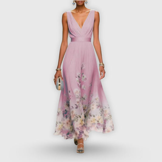 Avelise | Women's Elegant Ombré Floral Maxi Dress Front