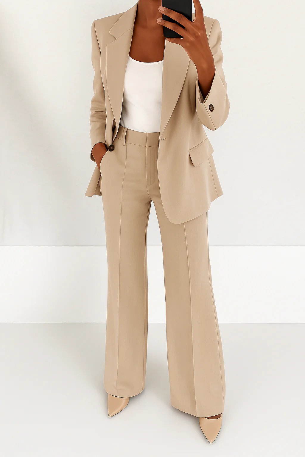 Bellacourt | Women's Chic Tailored Two-Piece Suit Detail