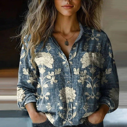 Belladonna | Women's Paisley Bohemian Vintage Blouse Detail