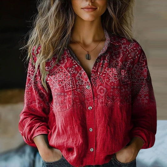 Belladonna | Women's Paisley Bohemian Vintage Blouse Hero
