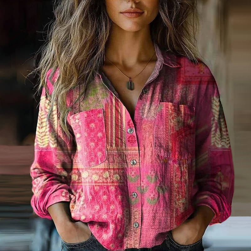 Belladonna | Women's Paisley Bohemian Vintage Blouse Side
