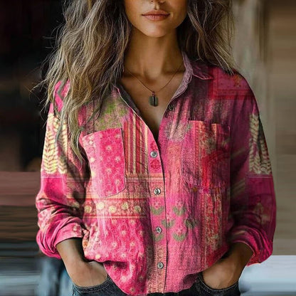 Belladonna | Women's Paisley Bohemian Vintage Blouse Side
