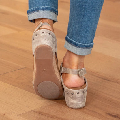 Bellatrix | Women's Suede Platform Wedge Sandals Detail