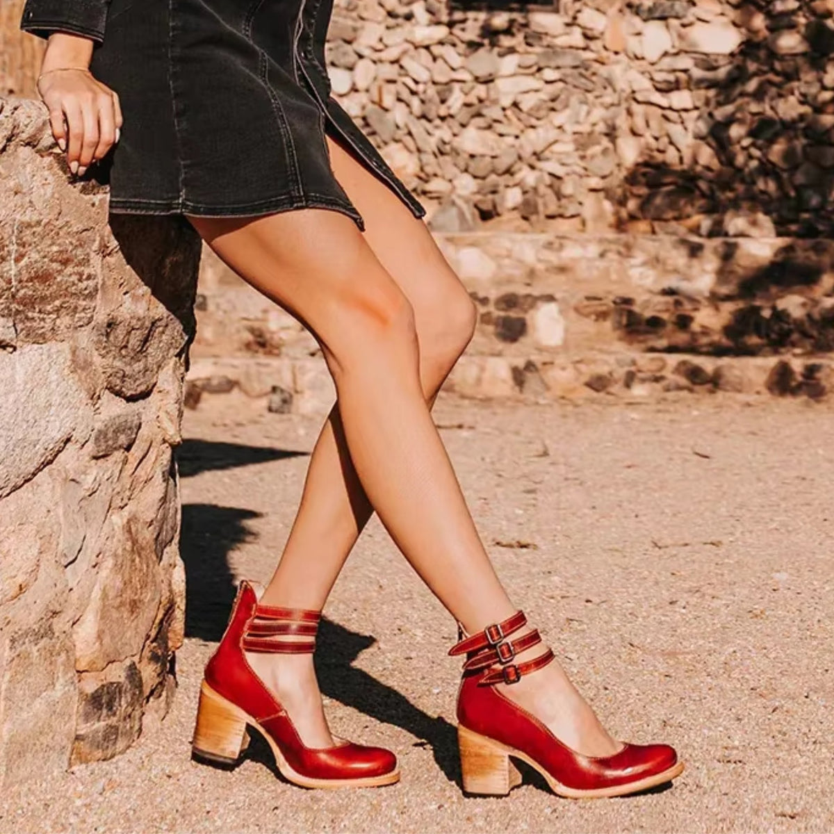 Bellavita | Women's Elegant Comfortable Triple Strap Sandals Alternate