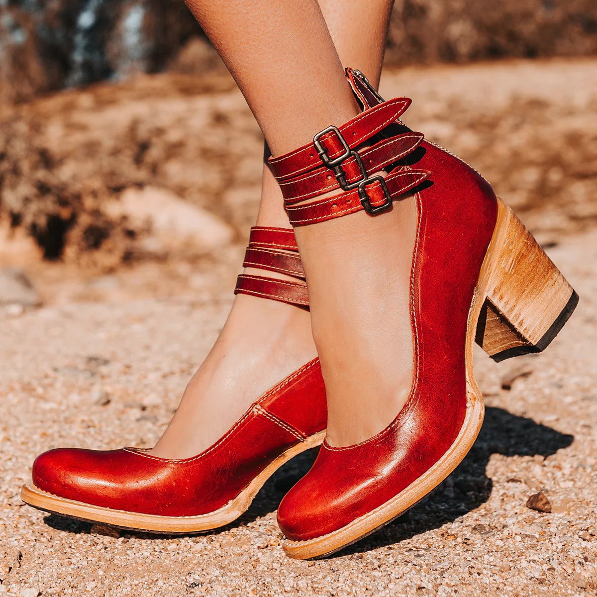 Bellavita | Women's Elegant Comfortable Triple Strap Sandals Detail