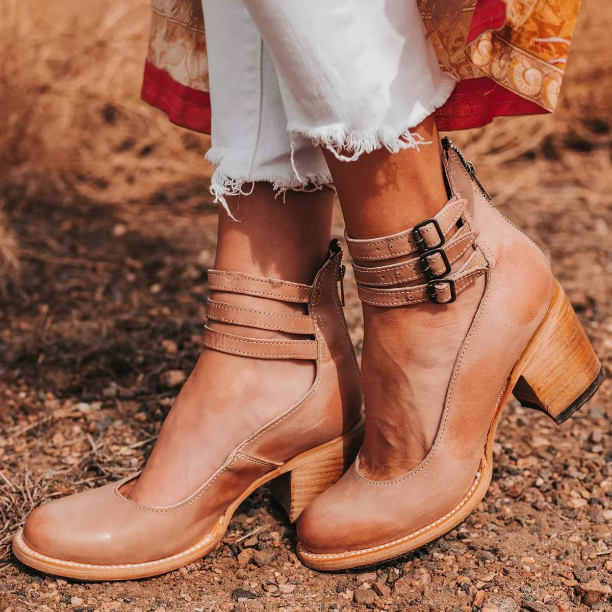 Bellavita | Women's Elegant Comfortable Triple Strap Sandals Full