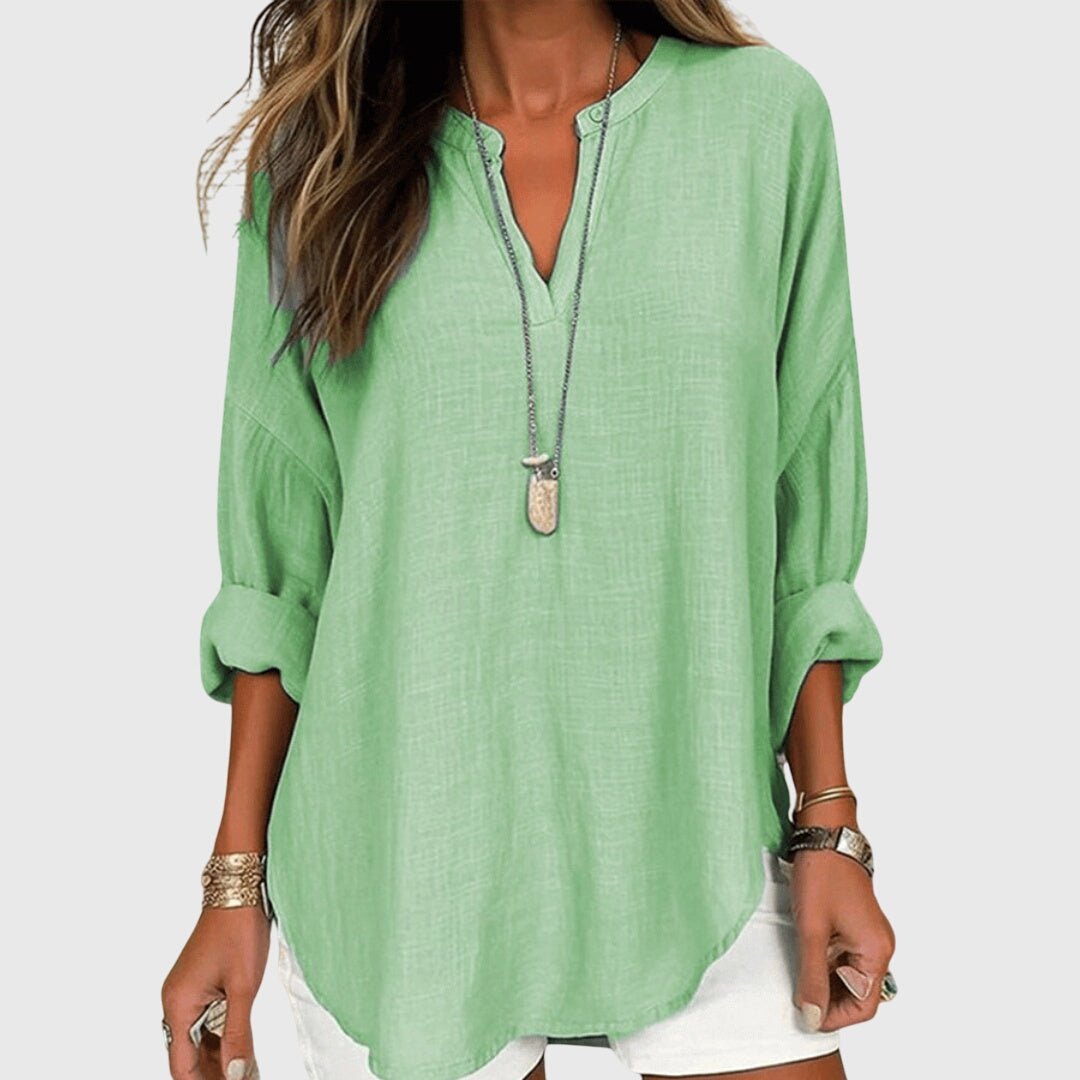 Bree | Flowy Elegant Beach Shirt Detail