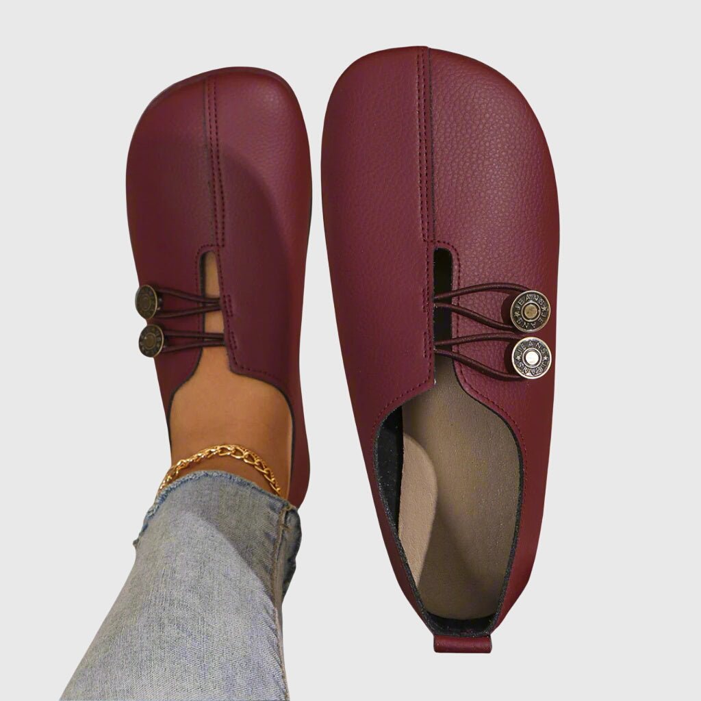 Brielle | Women's Daily Comfort Slip-Ons Bronze Button Detail Back