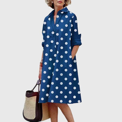 Brielle | Women's Elegant Shirt Dress with Pockets Angle