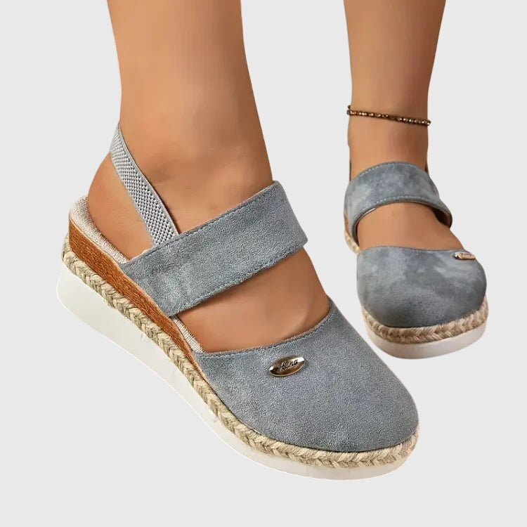 Calvara | Women's Orthopedic Woven Platform Sandals Detail