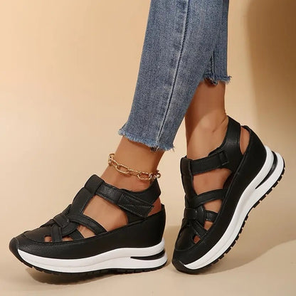Calvine | Women's Orthopedic Cage Cutout Sandals Back