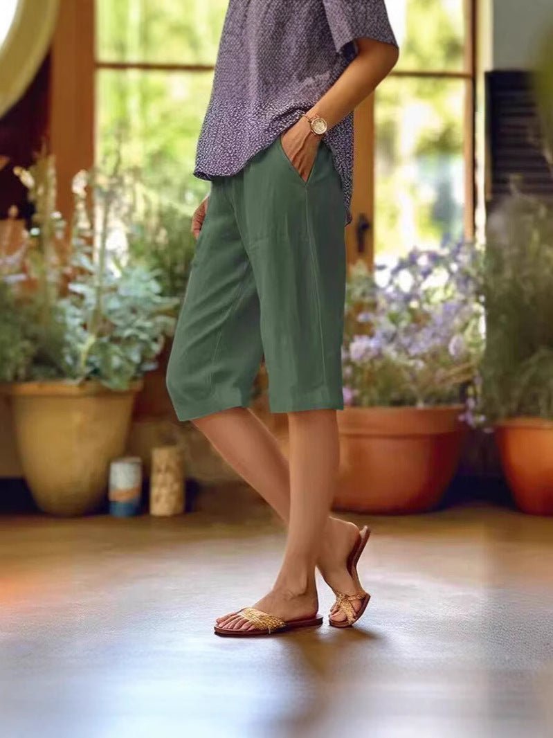 Cassianna | Women's Light Linen Summer Pants Side