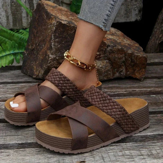 Castalynn | Women's Braided Orthopedic Shoes Front