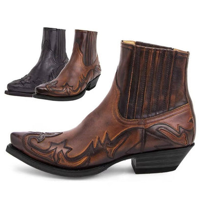 Cazadora | Women's Pointed Toe Leather Western Ankle Boots Alternate