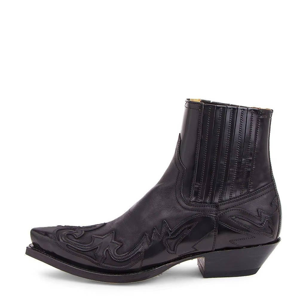 Cazadora | Women's Pointed Toe Leather Western Ankle Boots Back