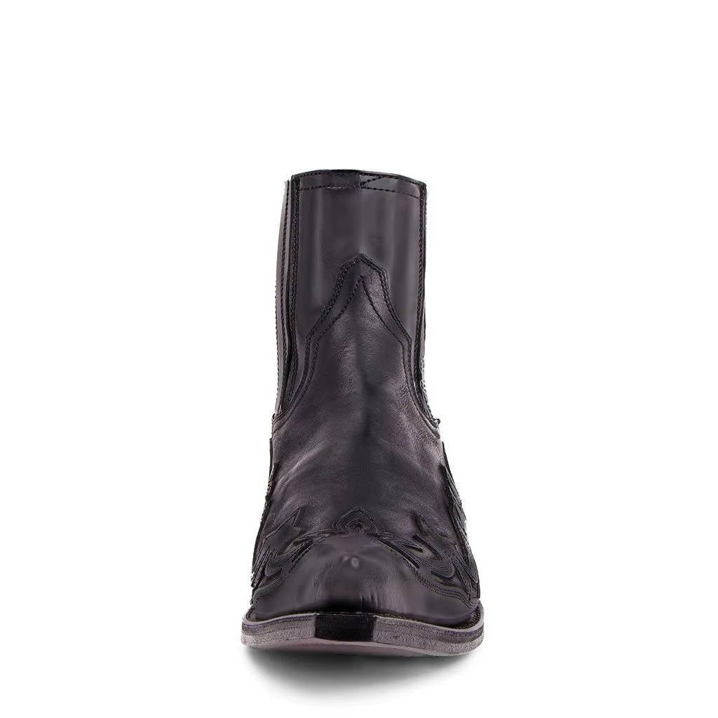 Cazadora | Women's Pointed Toe Leather Western Ankle Boots Close Up