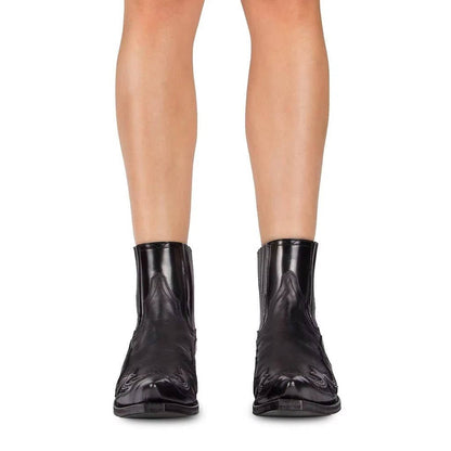 Cazadora | Women's Pointed Toe Leather Western Ankle Boots Detail