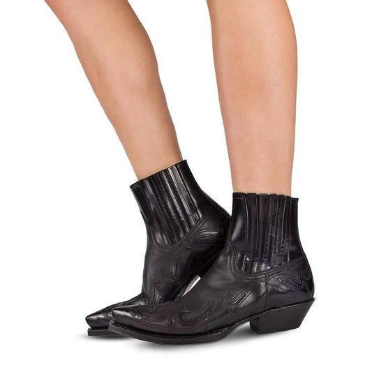 Cazadora | Women's Pointed Toe Leather Western Ankle Boots Hero