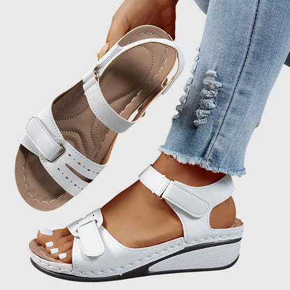 Celivra | Women's Orthopedic Velcro Strap Sandals Angle