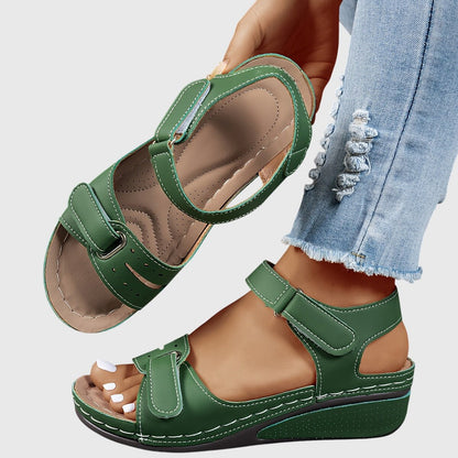 Celivra | Women's Orthopedic Velcro Strap Sandals Front