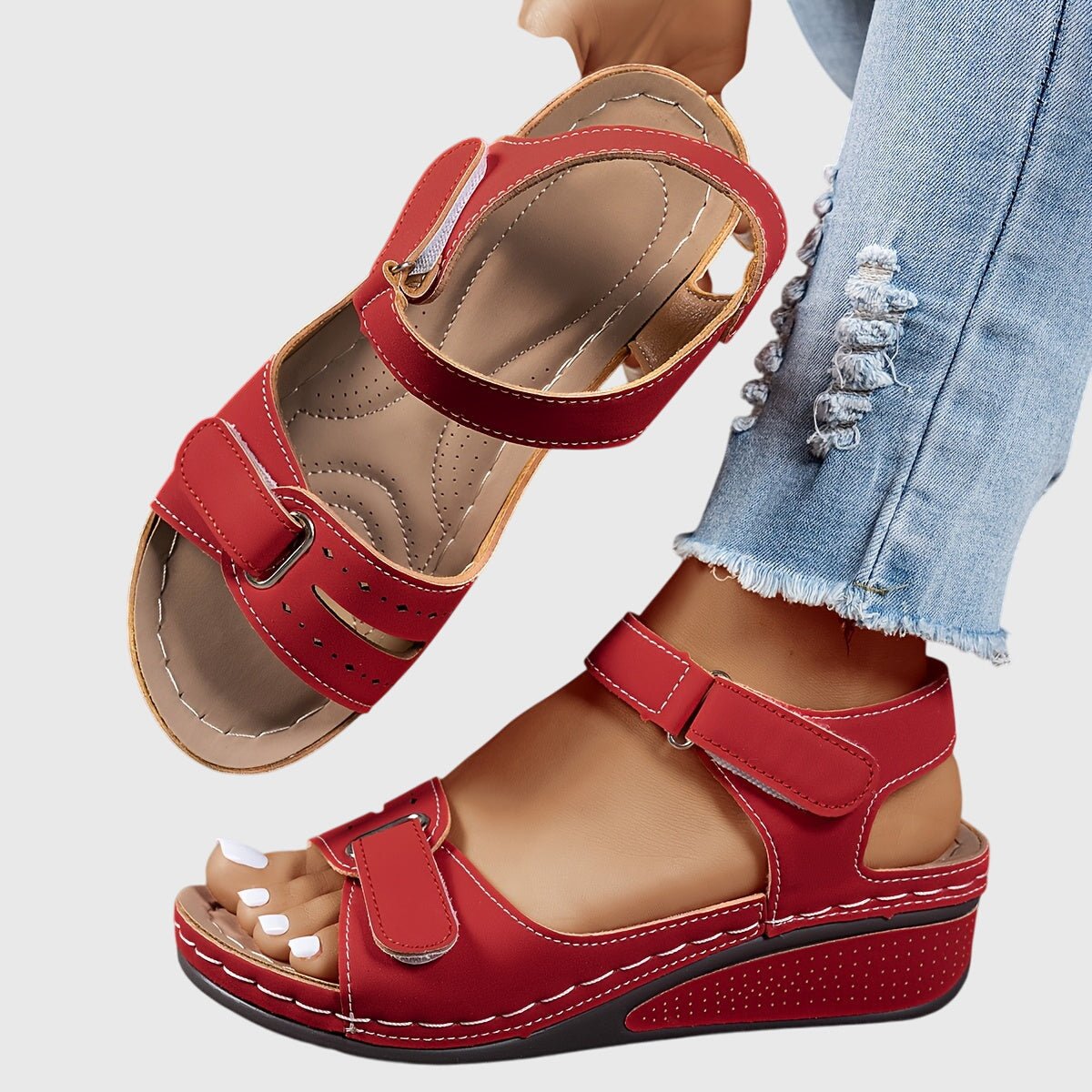Celivra | Women's Orthopedic Velcro Strap Sandals Hero