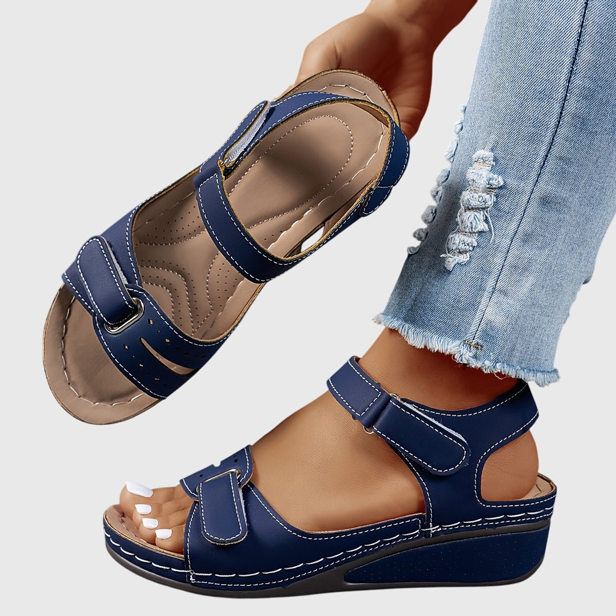 Celivra | Women's Orthopedic Velcro Strap Sandals Lifestyle
