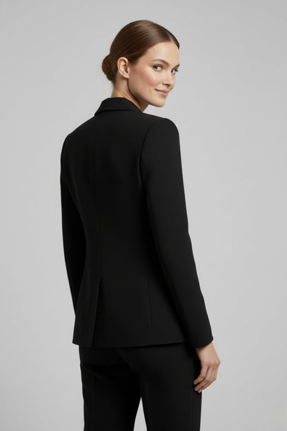Clariel | Women's Double-Breasted Blazer Gold-Tone Button Back