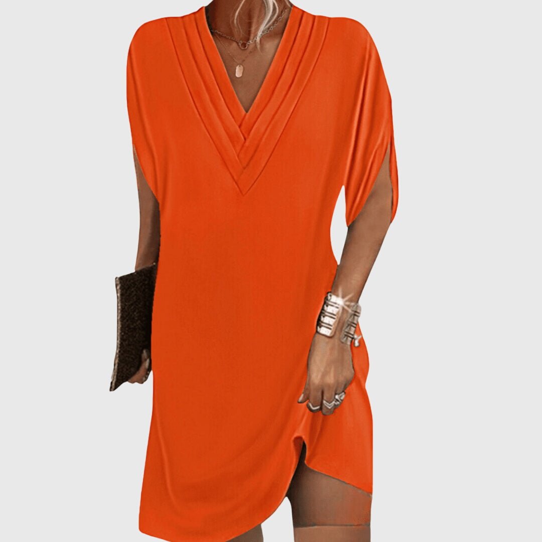 Cleo | Elegant Tummy-Hiding Women's Dress Back