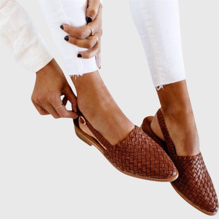 Cleo | Women's Woven Orthopedic Sandals Angle