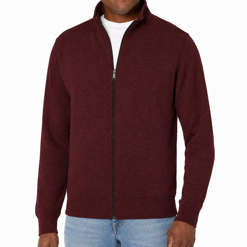 Zip Sweater Knit Lightweight Men All Season