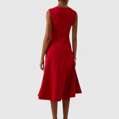 Coralie | Women's Sophisticated Asymmetric Ruffle Maxi Dress Front