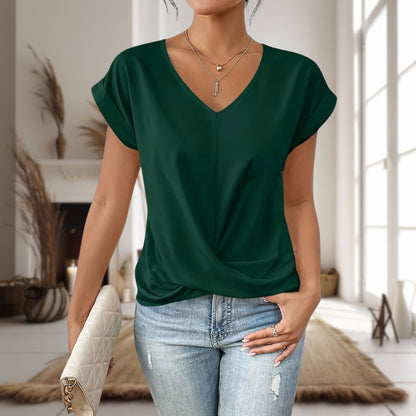 Cordelia | Women's Twisted Casual Sweetheart Top Lifestyle