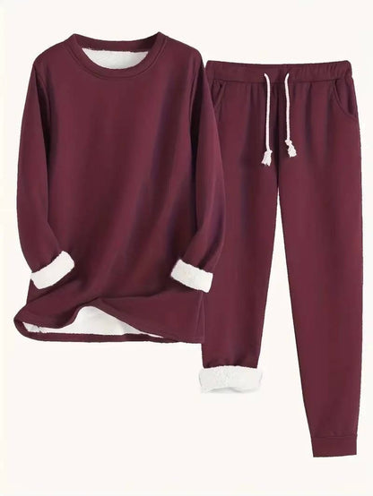 Cordelline | Women's Contrast Cuff Sweatsuit Set Loungewear Detail