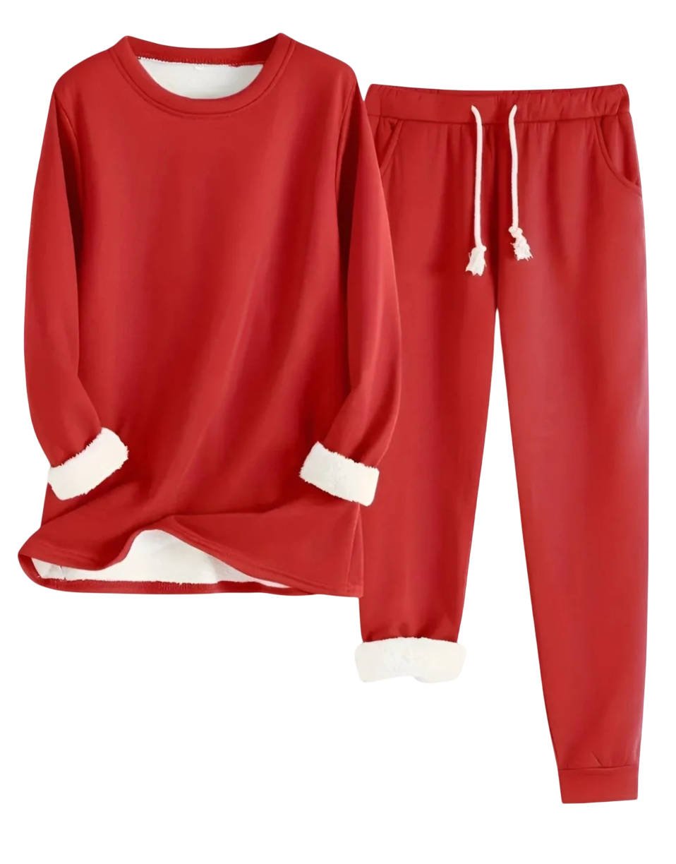 Cordelline | Women's Contrast Cuff Sweatsuit Set Loungewear Full