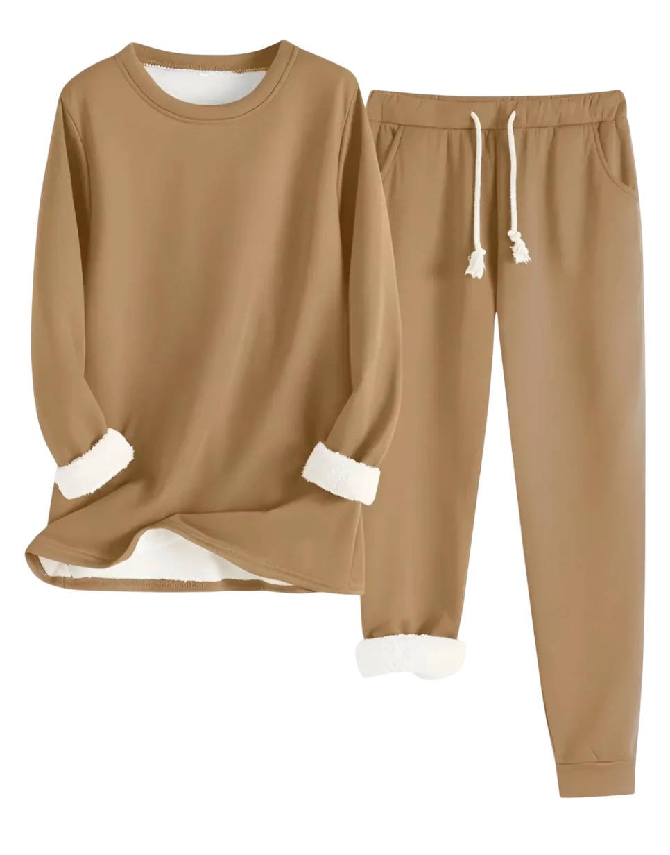 Cordelline | Women's Contrast Cuff Sweatsuit Set Loungewear View 11