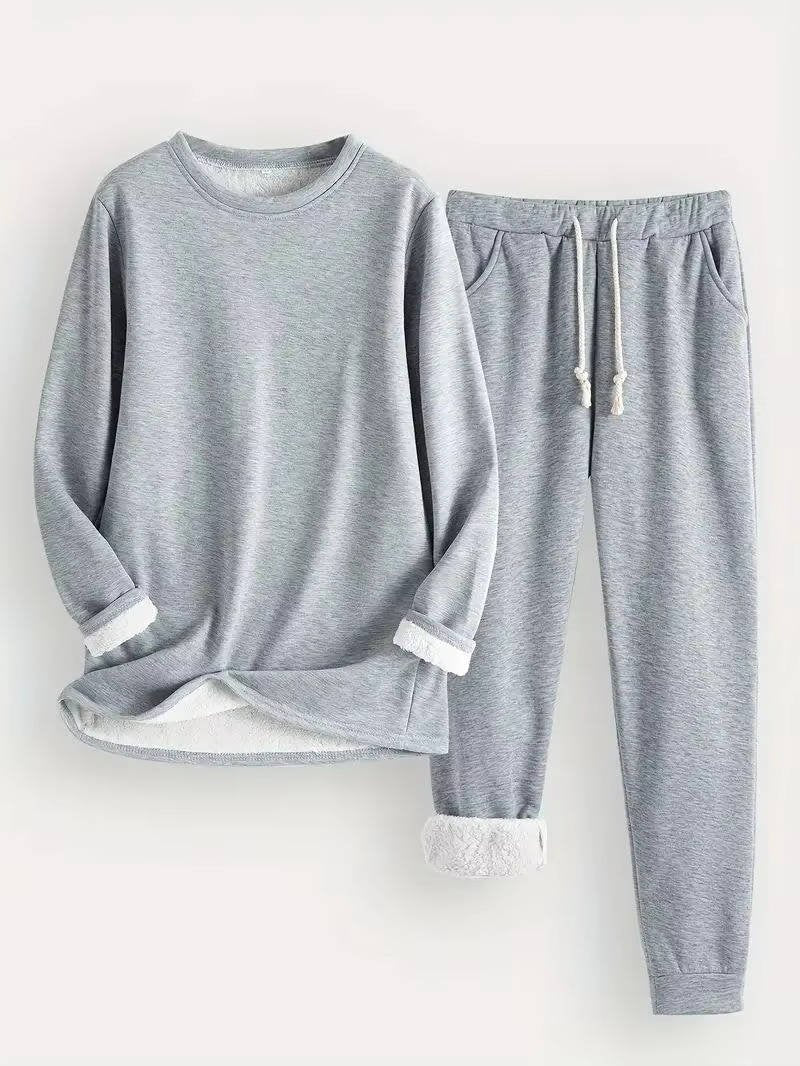 Cordelline | Women's Contrast Cuff Sweatsuit Set Loungewear View 12